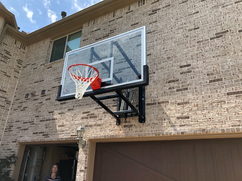 Wallmonster Wall Mount Basketball Goal, Garage Mounted Basketball Hoop Installation