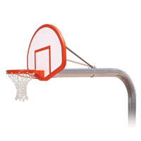 First Team Brute Dynasty Steel-Fiberglass In Ground Fixed Height Basketball System44; Grey 